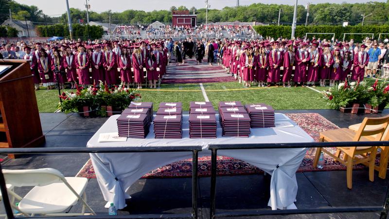 Students at graduation